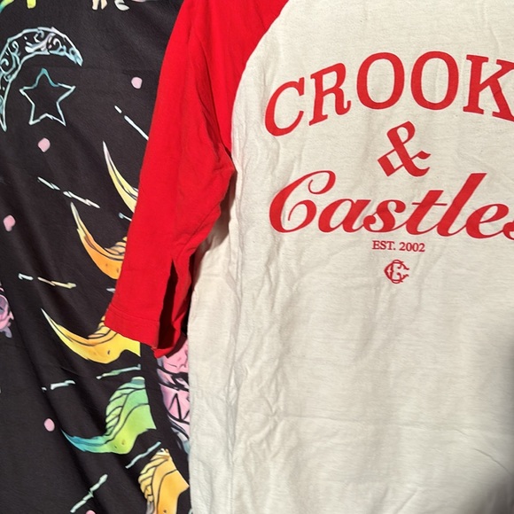 Crooks & Castles  Women’s Long Sleeve Baseball Henley  Shirt Size Medium - Picture 4 of 5